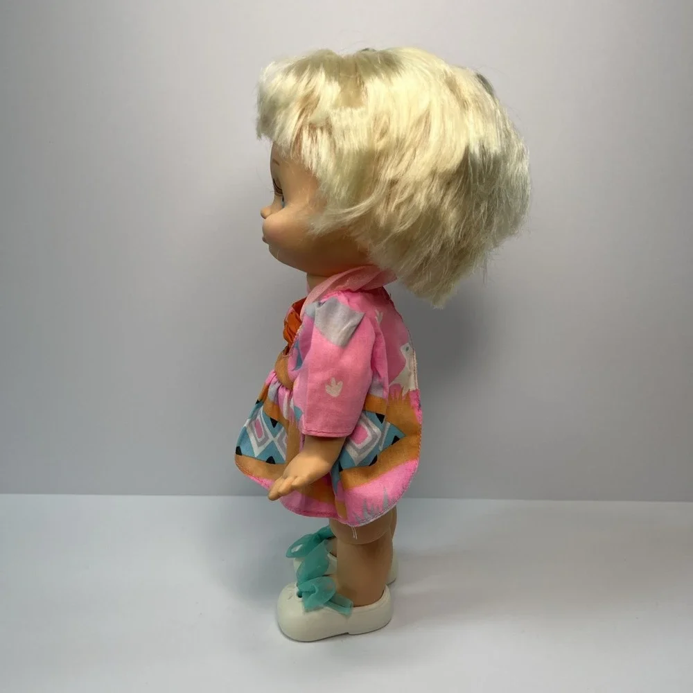 Vintage 1990 Galoob Baby Face So Sorry Sarah #6 Blue Eyes Heidi Dress